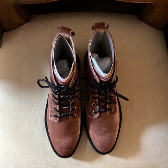 π΅π΅ DOLCE VITA π΅π΅ ROSE VELVET MOTO BOOTS NWT - Picture 13 of 15